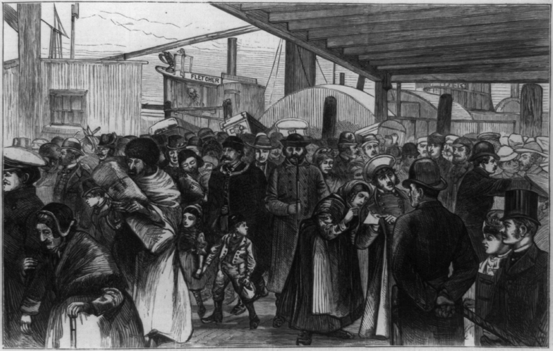 Immigrants landing harpers weekly immigrants landing harpers weekly